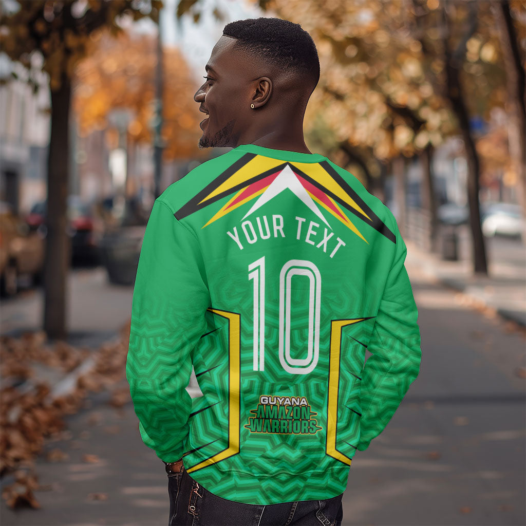 Personalized Guyana Cricket Amazon Warriors Sweatshirt Tribal Warrior Mascot Fan