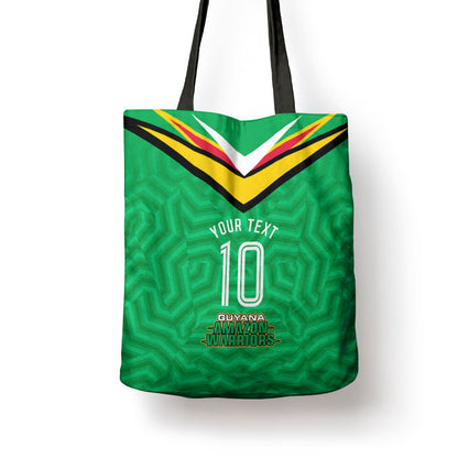 Personalized Guyana Cricket Amazon Warriors Tote Bag Tribal Warrior Mascot Fan