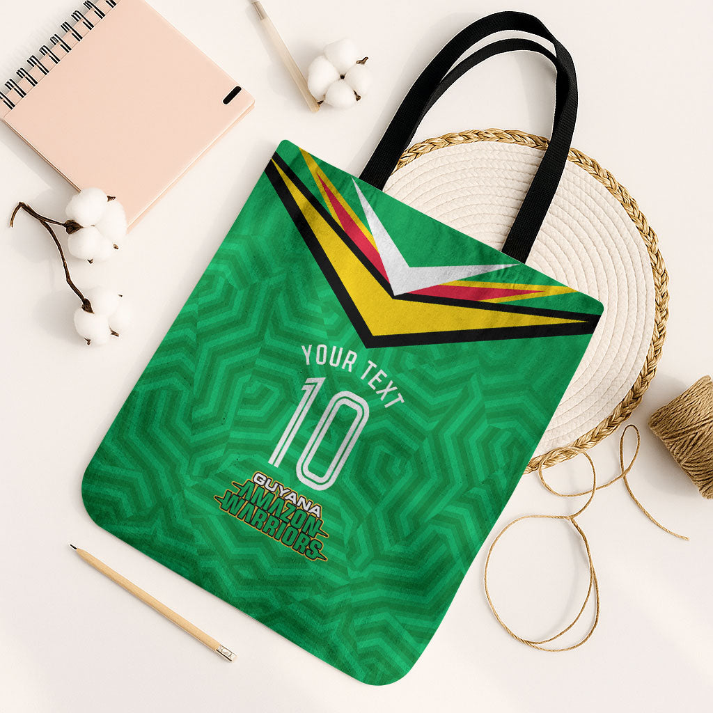Personalized Guyana Cricket Amazon Warriors Tote Bag Tribal Warrior Mascot Fan