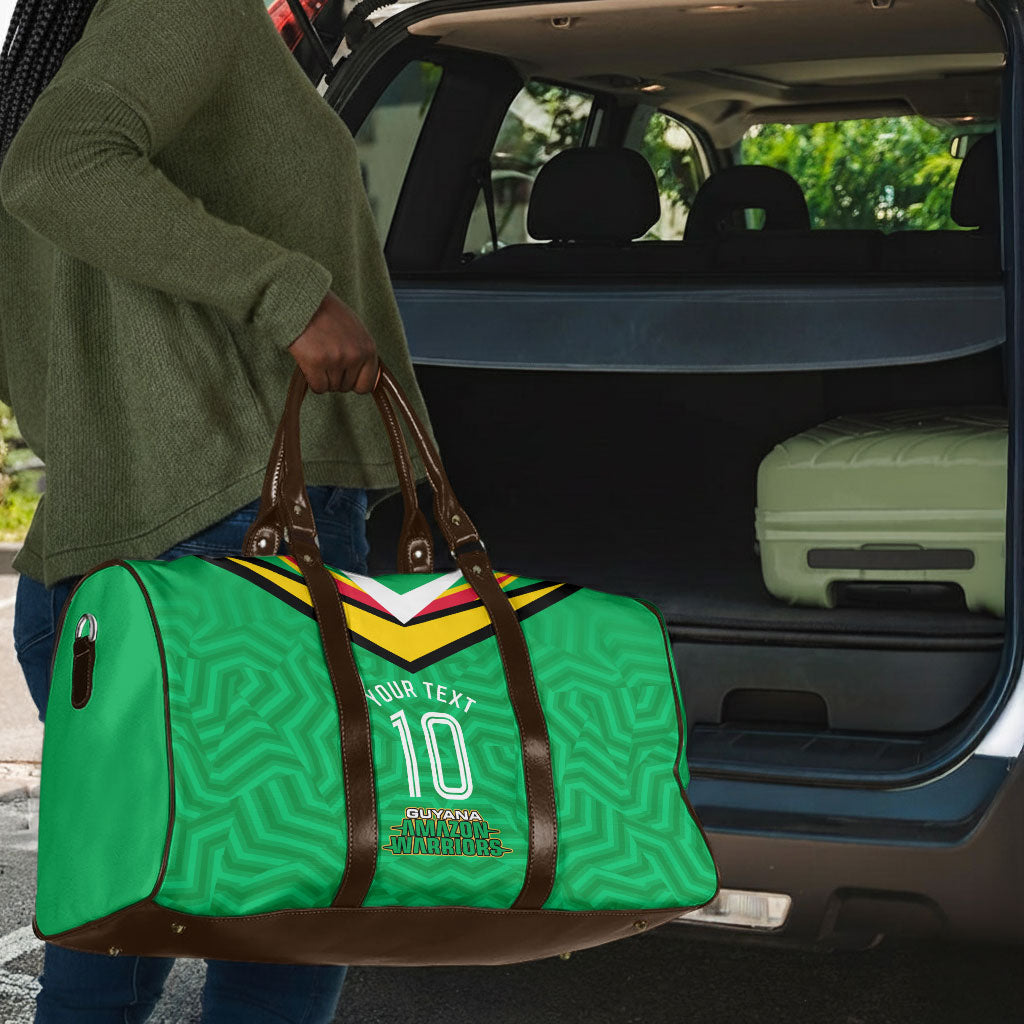 Personalized Guyana Cricket Amazon Warriors Travel Bag Tribal Warrior Mascot Fan