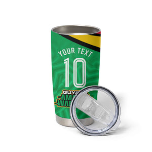 Personalized Guyana Cricket Amazon Warriors Tumbler Cup Tribal Warrior Mascot Fan