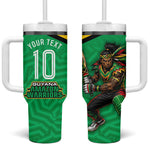 Personalized Guyana Cricket Amazon Warriors Tumbler With Handle Tribal Warrior Mascot Fan