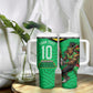 Personalized Guyana Cricket Amazon Warriors Tumbler With Handle Tribal Warrior Mascot Fan