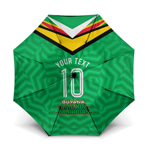 Personalized Guyana Cricket Amazon Warriors Umbrella Tribal Warrior Mascot Fan