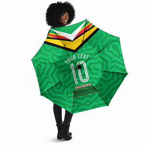 Personalized Guyana Cricket Amazon Warriors Umbrella Tribal Warrior Mascot Fan