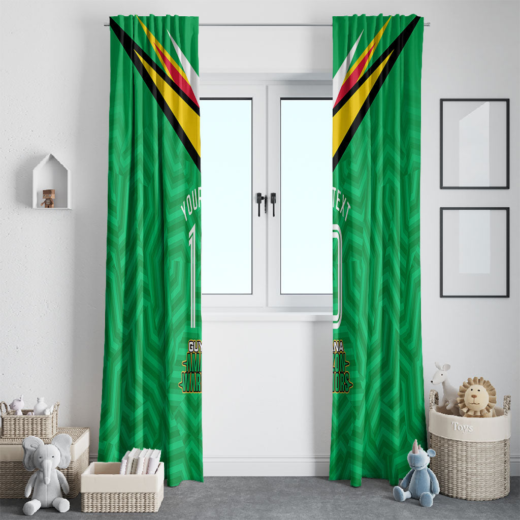 Personalized Guyana Cricket Amazon Warriors Window Curtain Tribal Warrior Mascot Fan
