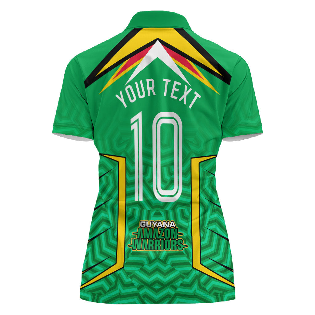 Personalized Guyana Cricket Amazon Warriors Women Polo Shirt Tribal Warrior Mascot Fan