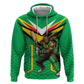 Personalized Guyana Cricket Amazon Warriors Zip Hoodie Tribal Warrior Mascot Fan