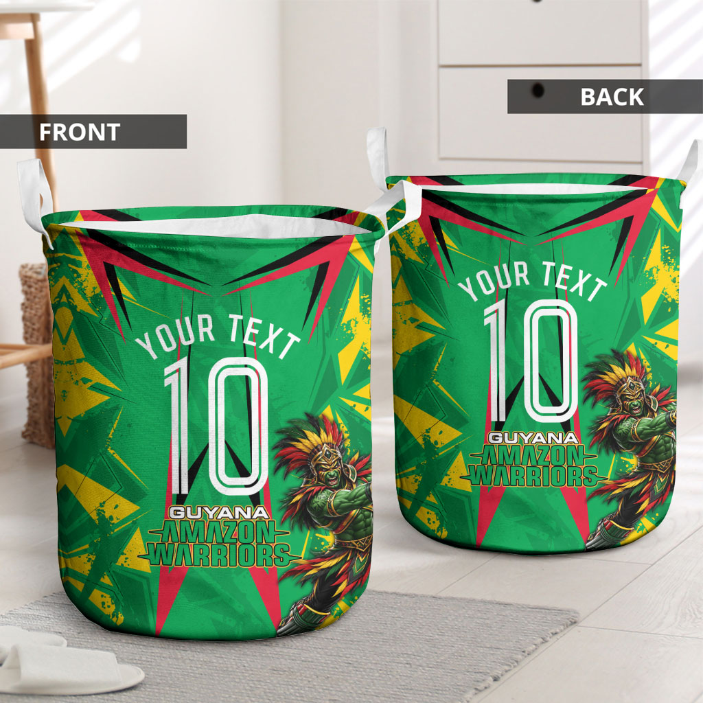 Personalized Guyana Cricket Laundry Basket Amazon Warriors Tribal Mascot Sports