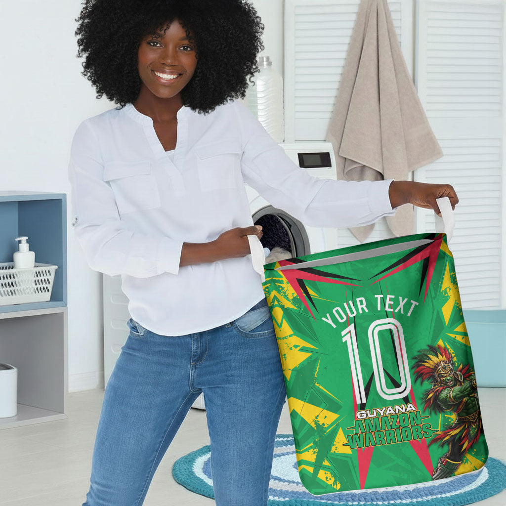 Personalized Guyana Cricket Laundry Basket Amazon Warriors Tribal Mascot Sports