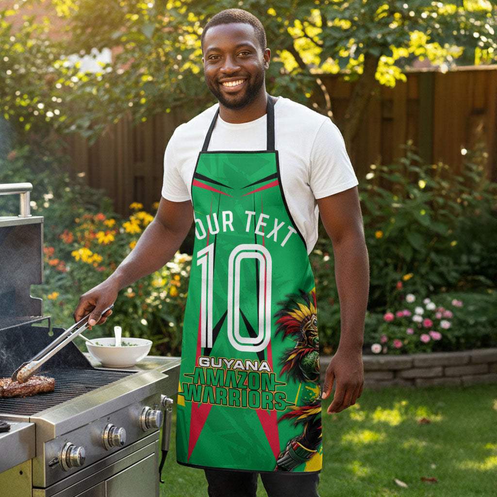 Personalized Guyana Cricket Apron Amazon Warriors Tribal Mascot Sports