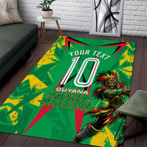 Personalized Guyana Cricket Area Rug Amazon Warriors Tribal Mascot Sports