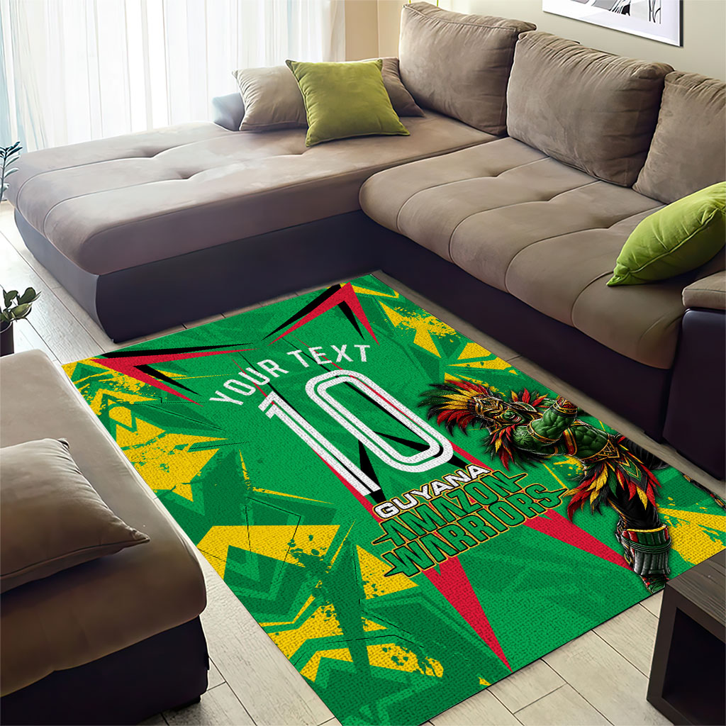 Personalized Guyana Cricket Area Rug Amazon Warriors Tribal Mascot Sports