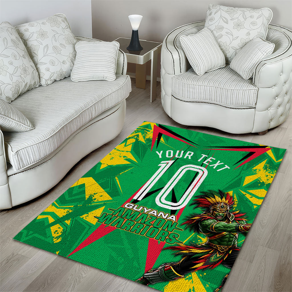 Personalized Guyana Cricket Area Rug Amazon Warriors Tribal Mascot Sports