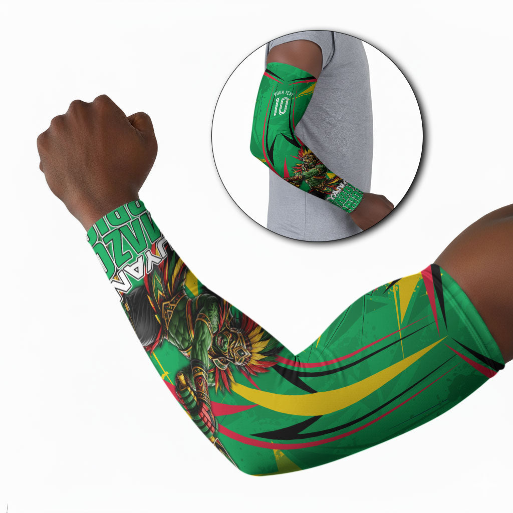 Personalized Guyana Cricket Arm Sleeves Amazon Warriors Tribal Mascot Sports