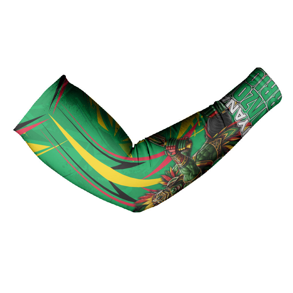 Personalized Guyana Cricket Arm Sleeves Amazon Warriors Tribal Mascot Sports