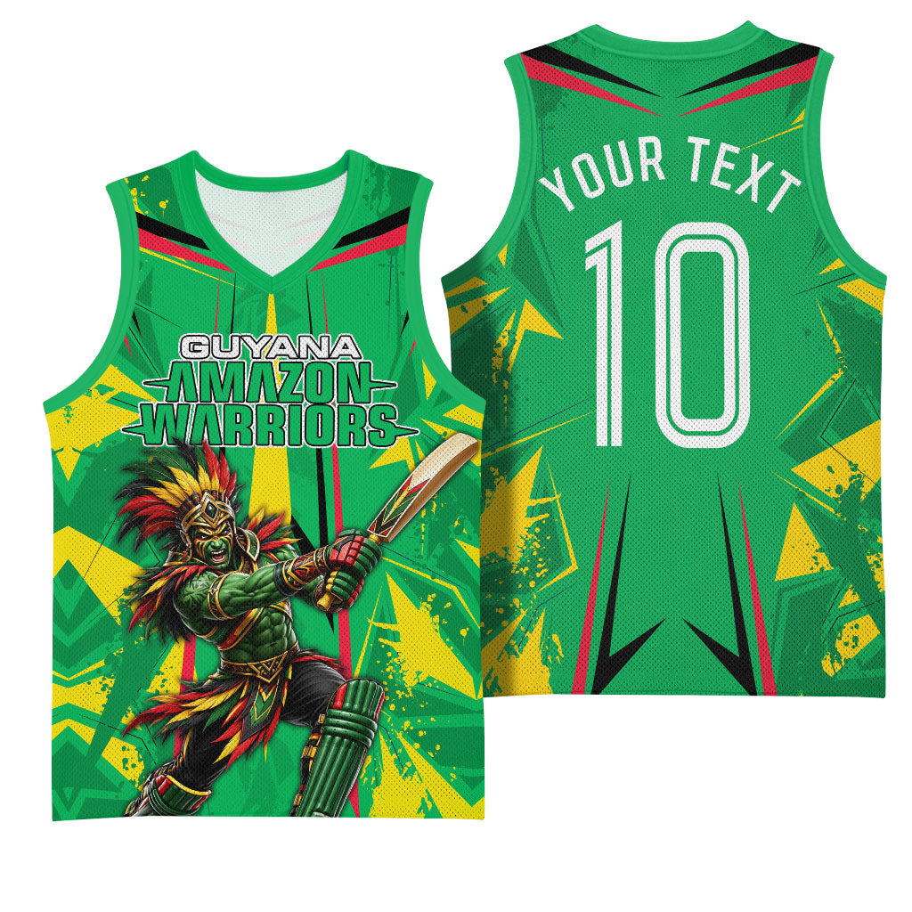 Personalized Guyana Cricket Basketball Jersey Amazon Warriors Tribal Mascot Sports