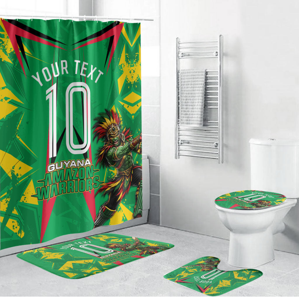 Personalized Guyana Cricket Bathroom Set Amazon Warriors Tribal Mascot Sports