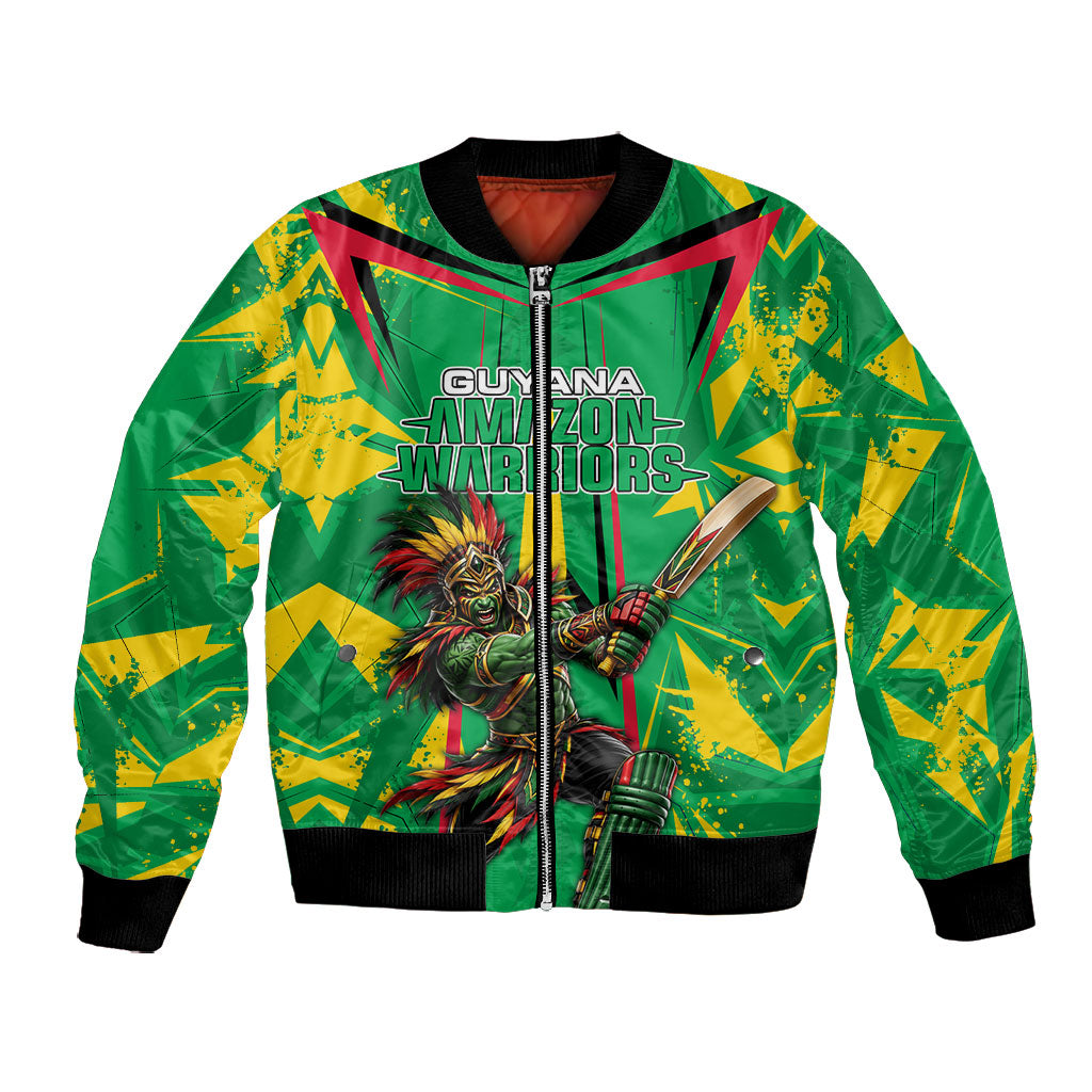 Personalized Guyana Cricket Bomber Jacket Amazon Warriors Tribal Mascot Sports
