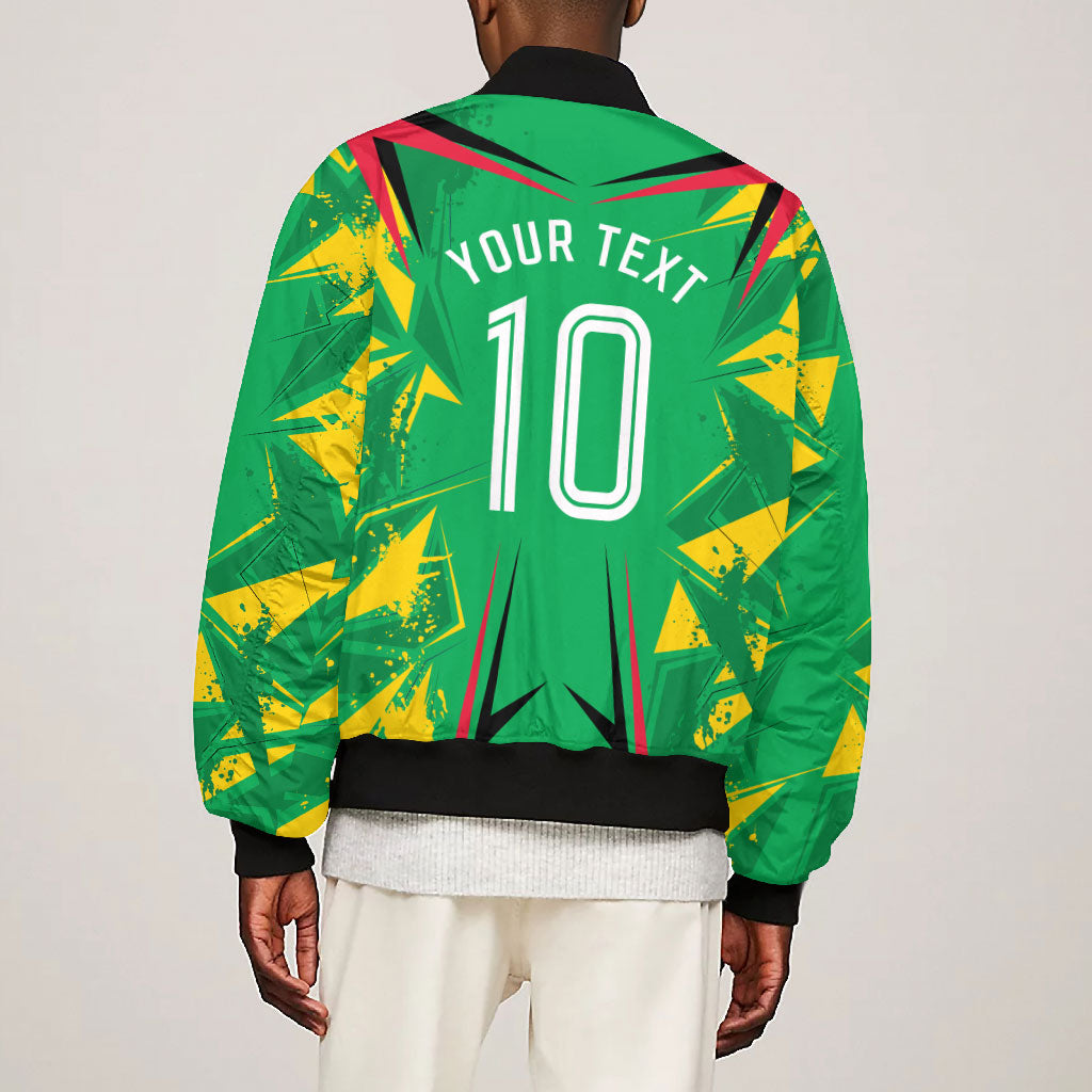 Personalized Guyana Cricket Bomber Jacket Amazon Warriors Tribal Mascot Sports