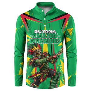 Personalized Guyana Cricket Button Sweatshirt Amazon Warriors Tribal Mascot Sports