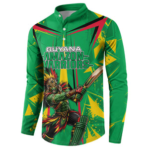 Personalized Guyana Cricket Button Sweatshirt Amazon Warriors Tribal Mascot Sports