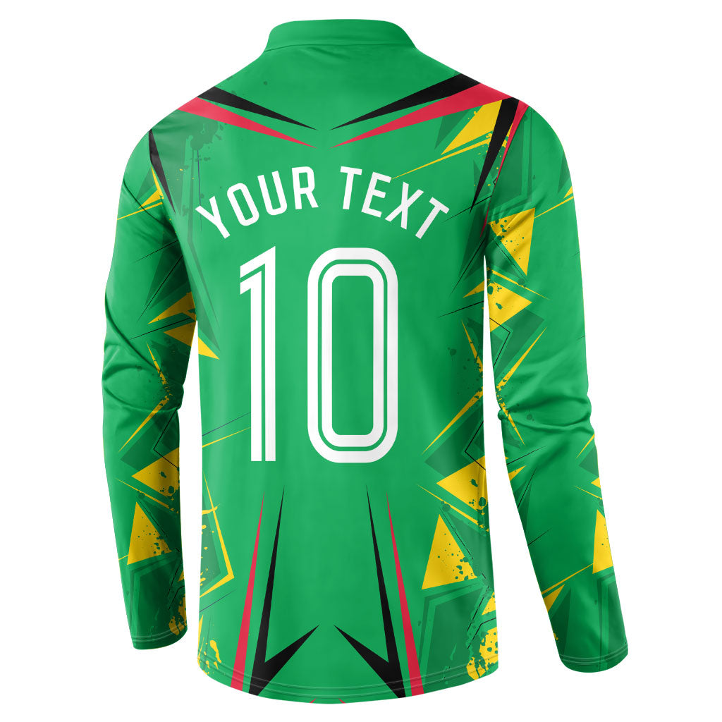 Personalized Guyana Cricket Button Sweatshirt Amazon Warriors Tribal Mascot Sports