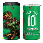Personalized Guyana Cricket 4 in 1 Can Cooler Tumbler Amazon Warriors Tribal Mascot Sports