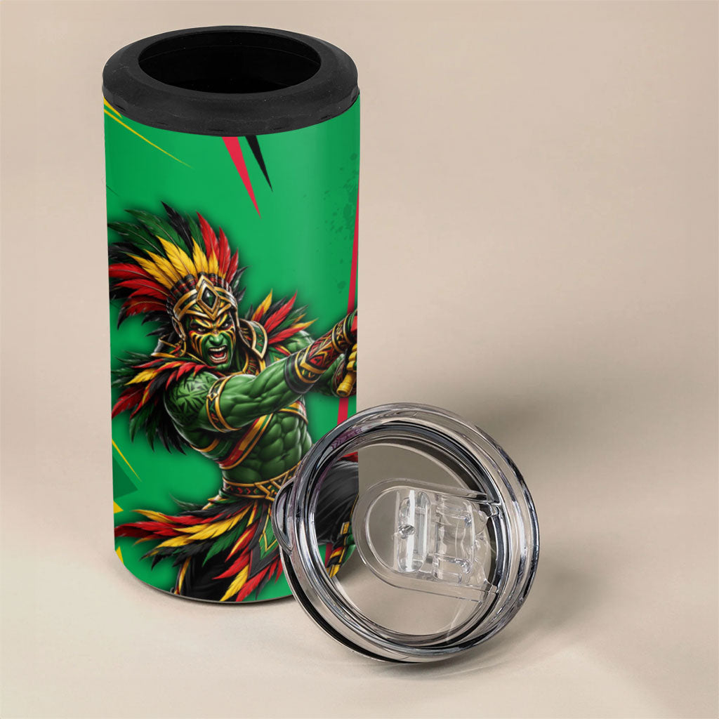 Personalized Guyana Cricket 4 in 1 Can Cooler Tumbler Amazon Warriors Tribal Mascot Sports