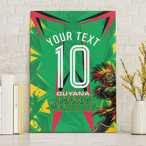 Personalized Guyana Cricket Canvas Wall Art Amazon Warriors Tribal Mascot Sports