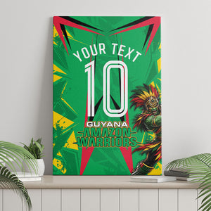 Personalized Guyana Cricket Canvas Wall Art Amazon Warriors Tribal Mascot Sports
