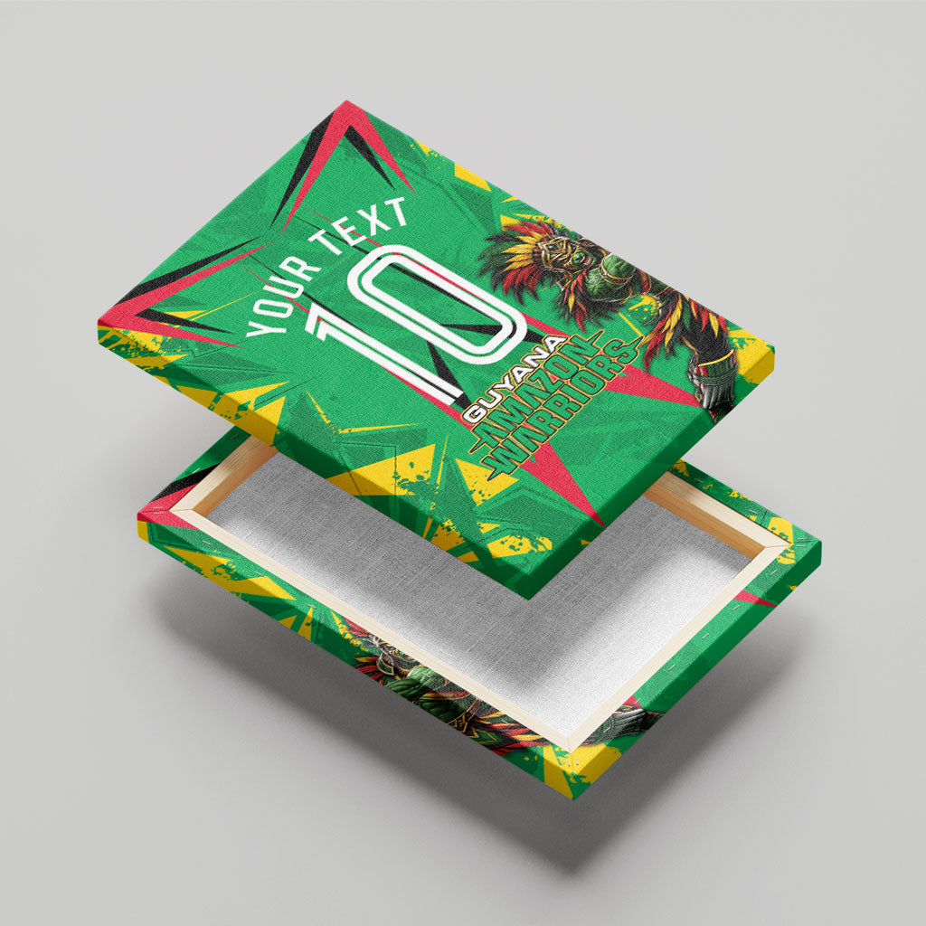 Personalized Guyana Cricket Canvas Wall Art Amazon Warriors Tribal Mascot Sports
