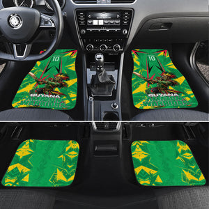 Personalized Guyana Cricket Car Mats Amazon Warriors Tribal Mascot Sports