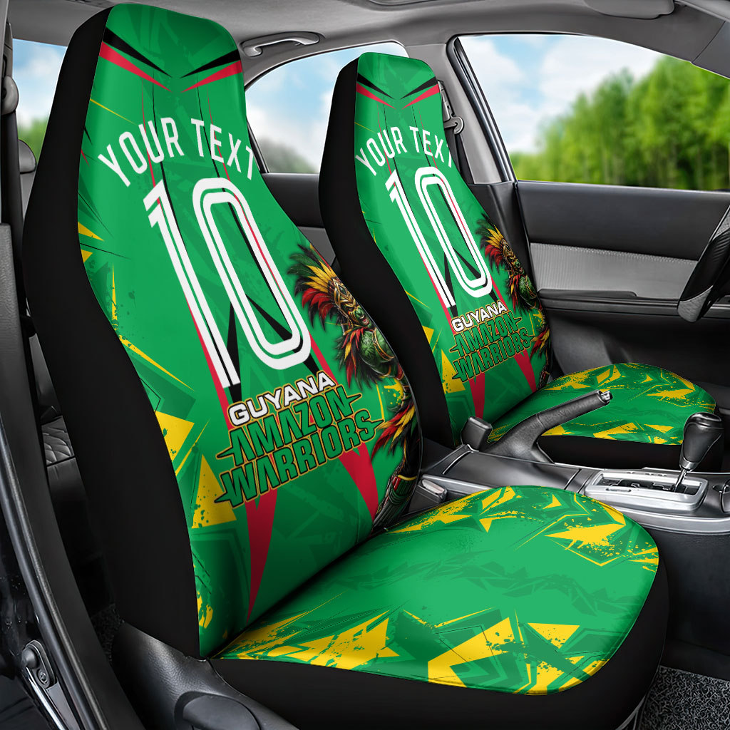 Personalized Guyana Cricket Car Seat Cover Amazon Warriors Tribal Mascot Sports