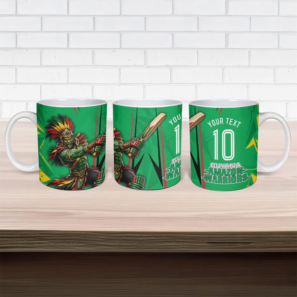 Personalized Guyana Cricket Ceramic Mug Amazon Warriors Tribal Mascot Sports