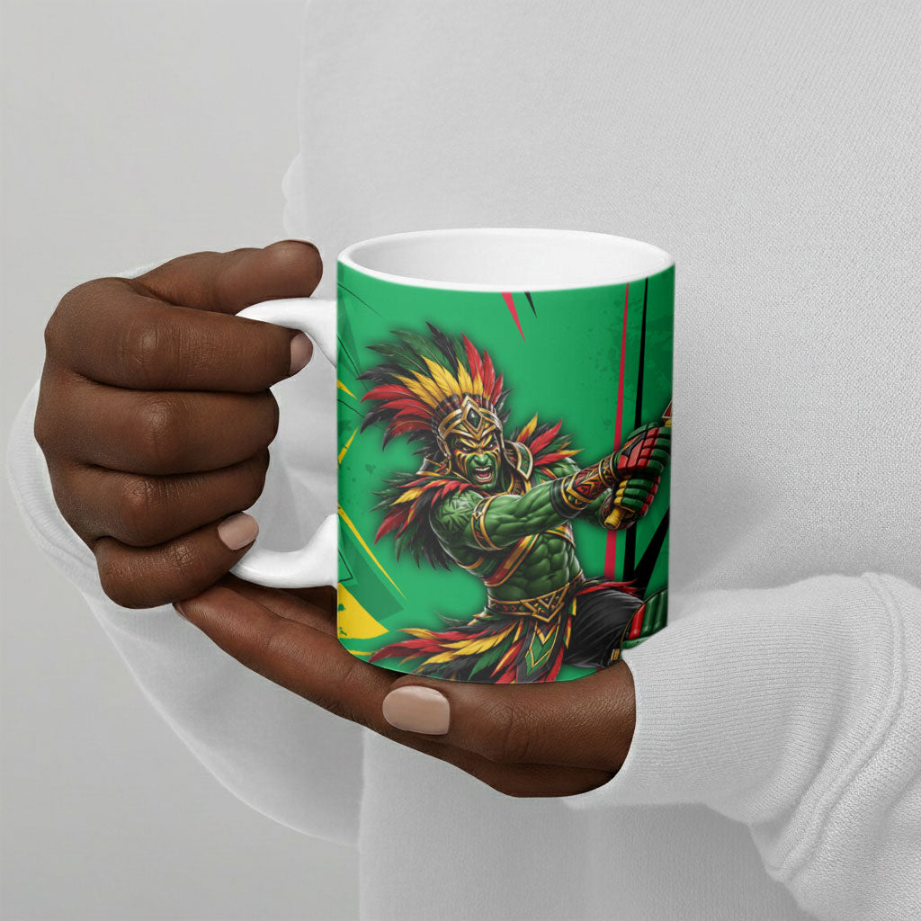 Personalized Guyana Cricket Ceramic Mug Amazon Warriors Tribal Mascot Sports