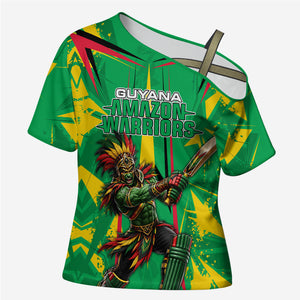 Personalized Guyana Cricket Cross Shoulder Shirt Amazon Warriors Tribal Mascot Sports