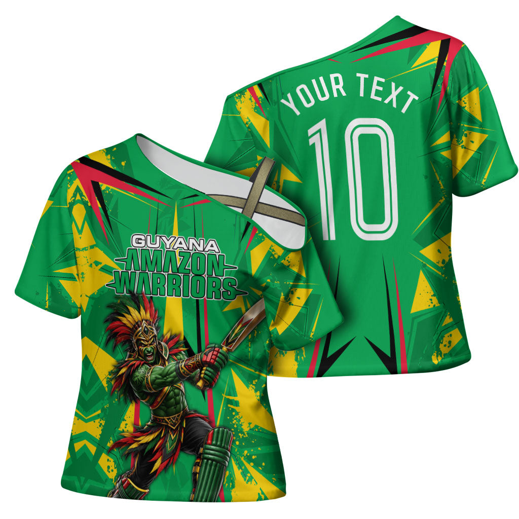 Personalized Guyana Cricket Cross Shoulder Shirt Amazon Warriors Tribal Mascot Sports