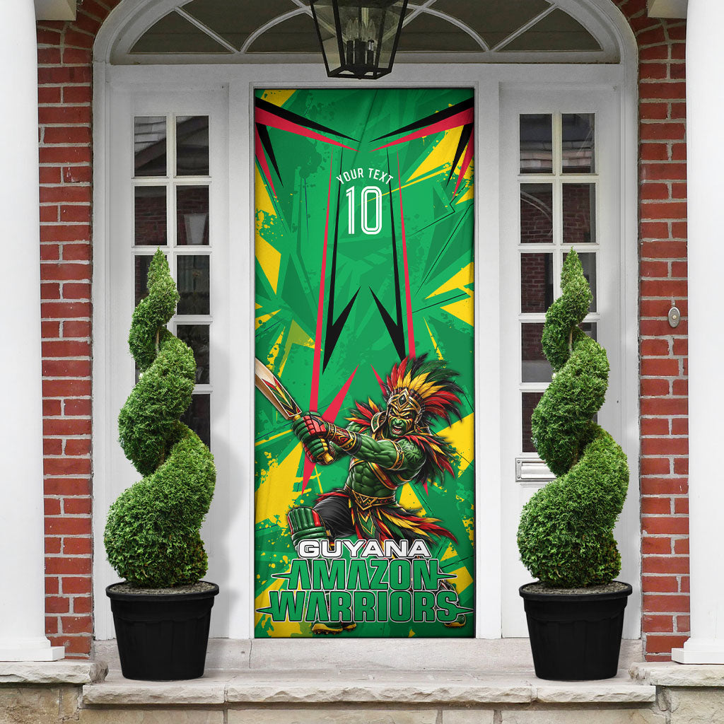 Personalized Guyana Cricket Door Cover Amazon Warriors Tribal Mascot Sports