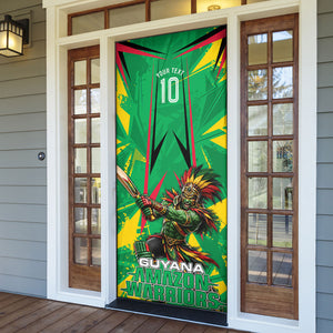 Personalized Guyana Cricket Door Cover Amazon Warriors Tribal Mascot Sports