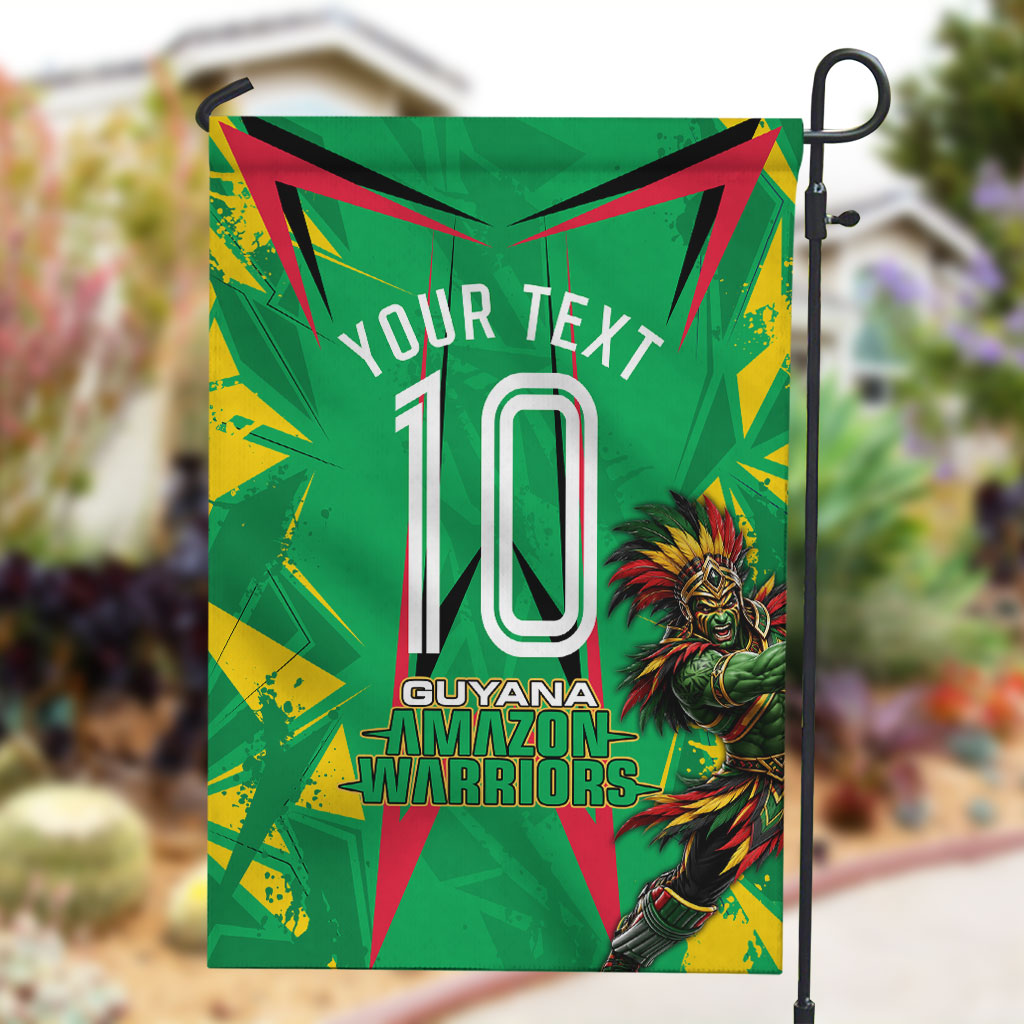 Personalized Guyana Cricket Garden Flag Amazon Warriors Tribal Mascot Sports