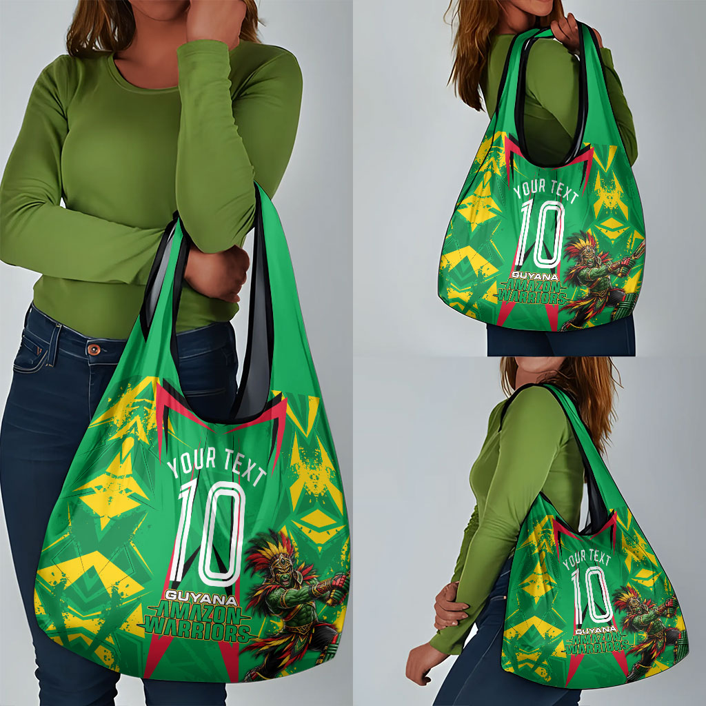 Personalized Guyana Cricket Grocery Bag Amazon Warriors Tribal Mascot Sports