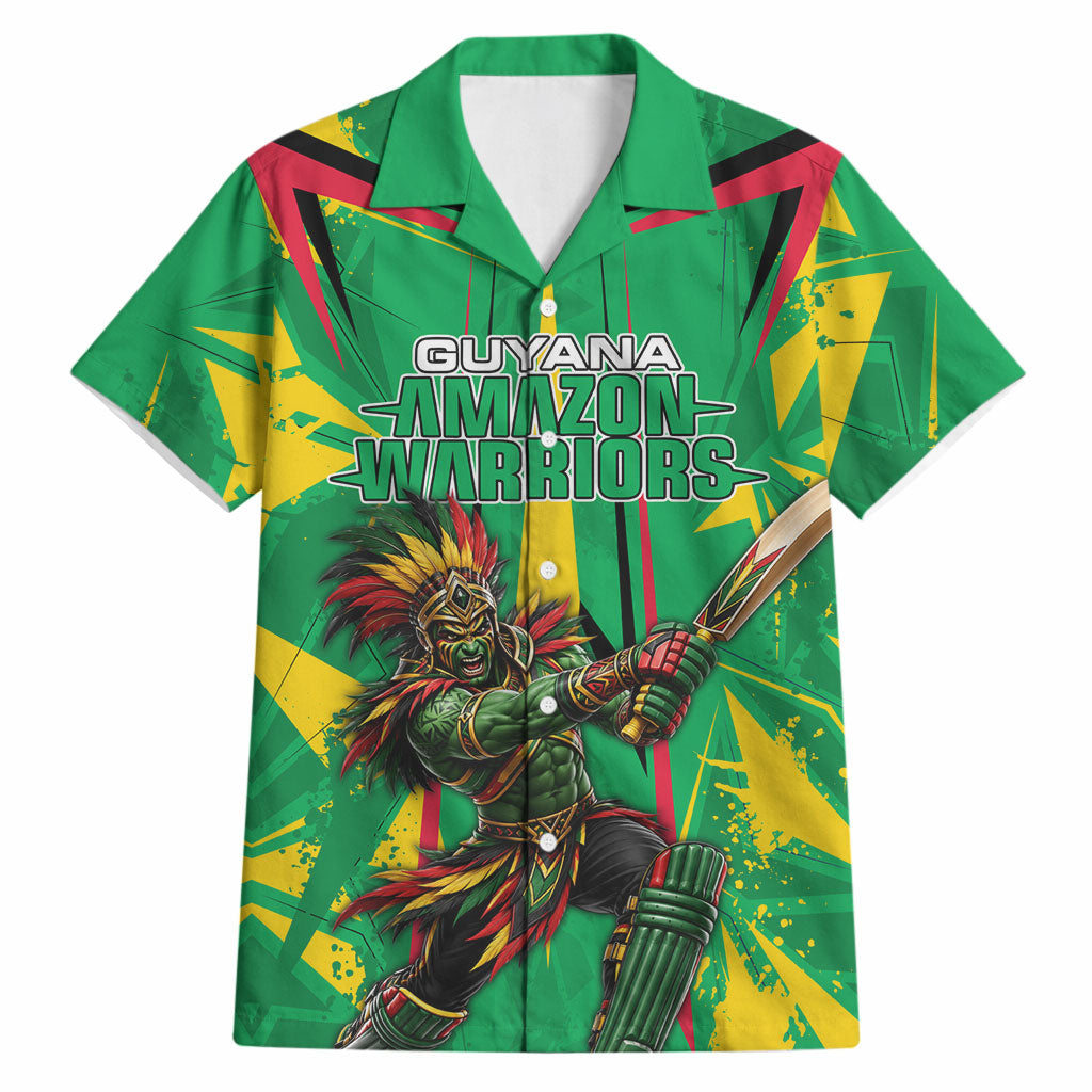 Personalized Guyana Cricket Hawaiian Shirt Amazon Warriors Tribal Mascot Sports