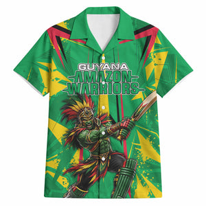 Personalized Guyana Cricket Hawaiian Shirt Amazon Warriors Tribal Mascot Sports