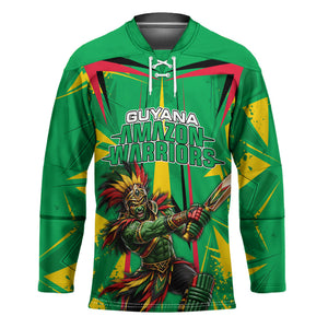Personalized Guyana Cricket Hockey Jersey Amazon Warriors Tribal Mascot Sports