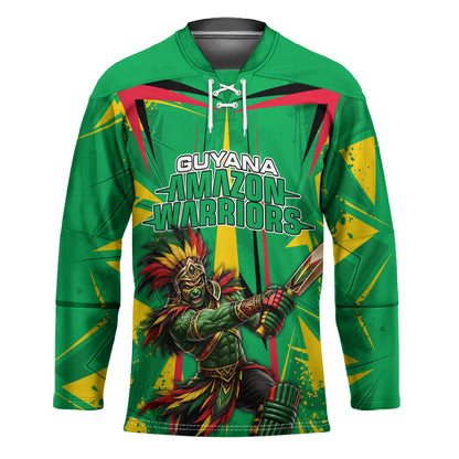Personalized Guyana Cricket Hockey Jersey Amazon Warriors Tribal Mascot Sports