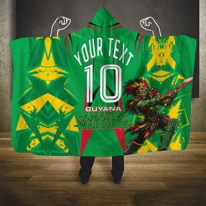 Personalized Guyana Cricket Hooded Blanket Amazon Warriors Tribal Mascot Sports