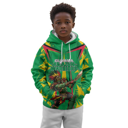 Personalized Guyana Cricket Kid Hoodie Amazon Warriors Tribal Mascot Sports