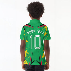Personalized Guyana Cricket Kid Polo Shirt Amazon Warriors Tribal Mascot Sports
