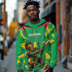 Personalized Guyana Cricket Long Sleeve Shirt Amazon Warriors Tribal Mascot Sports